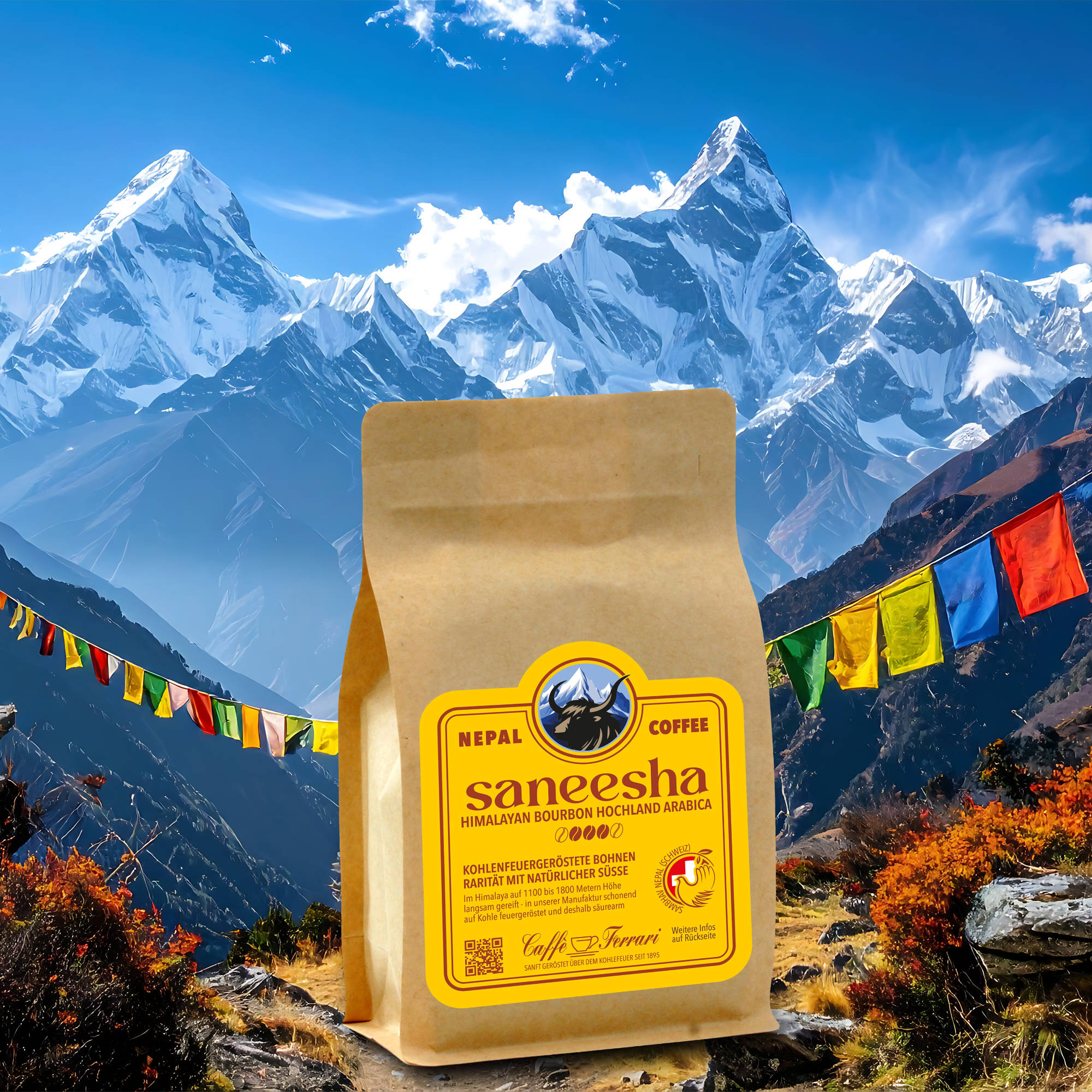 Caffè Ferrari - Saneesha Himalayan Bourbon Hochland Arabica Bohnen 250g