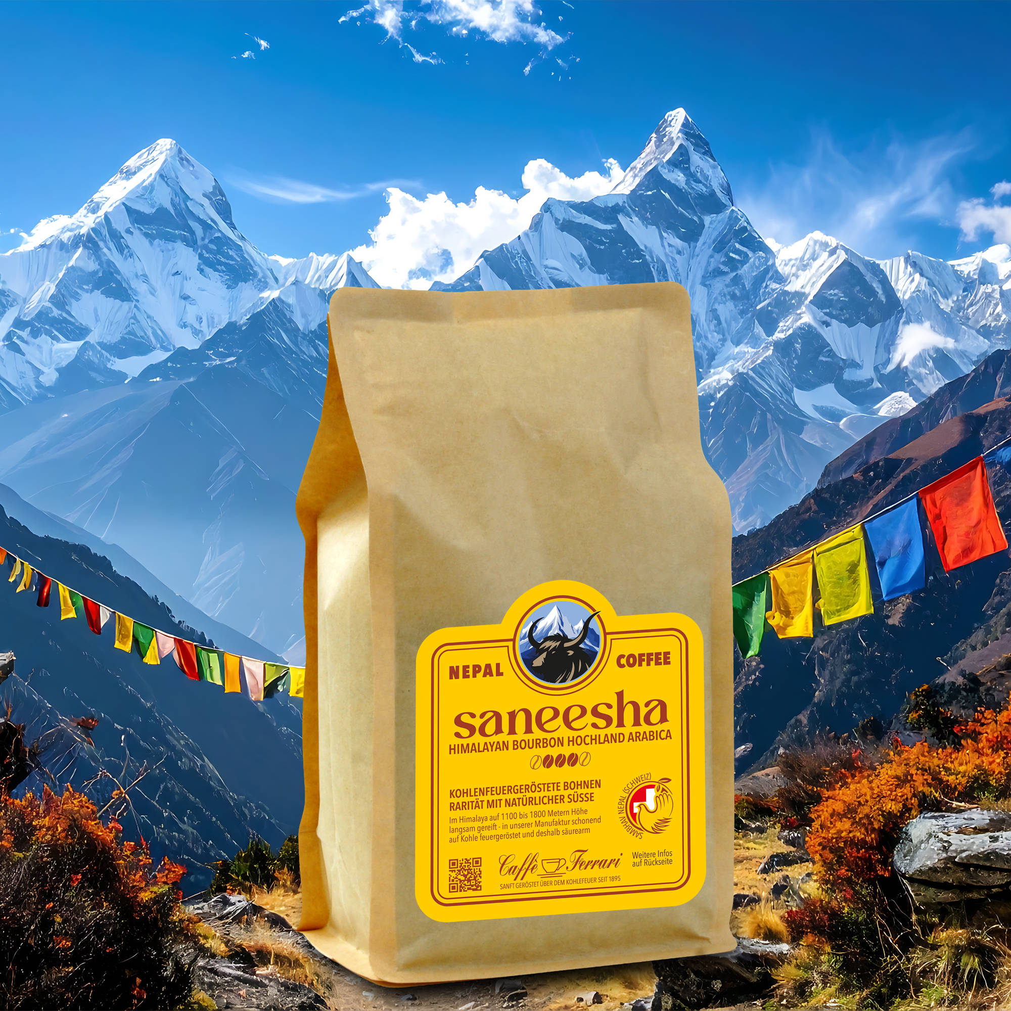 Caffè Ferrari - Saneesha Himalayan Bourbon Hochland Arabica Bohnen 500g